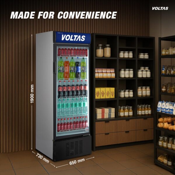Voltas VC450 Visi Cooler Single Door, 450 Liters, Black VC GT 450 SD P E METALLIC GREY - Image 2