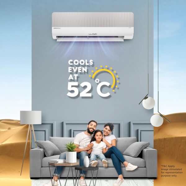 Lloyd Stylus 1.0 Ton 3 Star Wi-Fi Inverter Split AC (6 in 1 Convertible, Changeable AC Panel, 100% Copper, Anti-Viral + PM 2.5 Filter, White/Grey Facia, GLS12V3FOGSY, FREE INSTALLATION*) - Image 2
