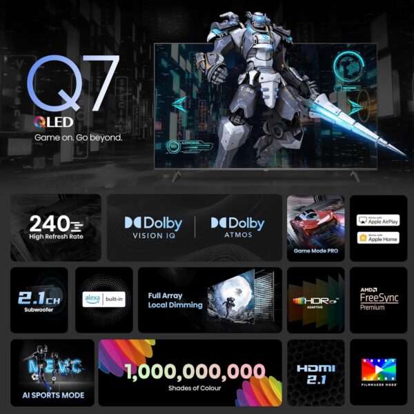 Hisense 254 cm (100 inches) Q7N Series 4K Ultra HD Smart QLED TV 100Q7N (Dark Grey) - Image 2