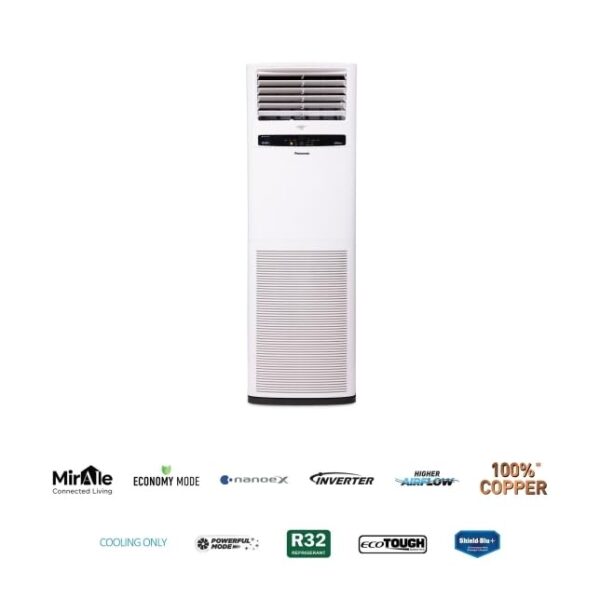 Panasonic 4 Ton 3 Star 7 In 1 Convertible Cooling With MirAie (Smart) Inverter Floor Standing Tower AC, Active Air Purification nanoeX (S-48PBB8H5YB,With Human Activity Sensor White) - Image 2