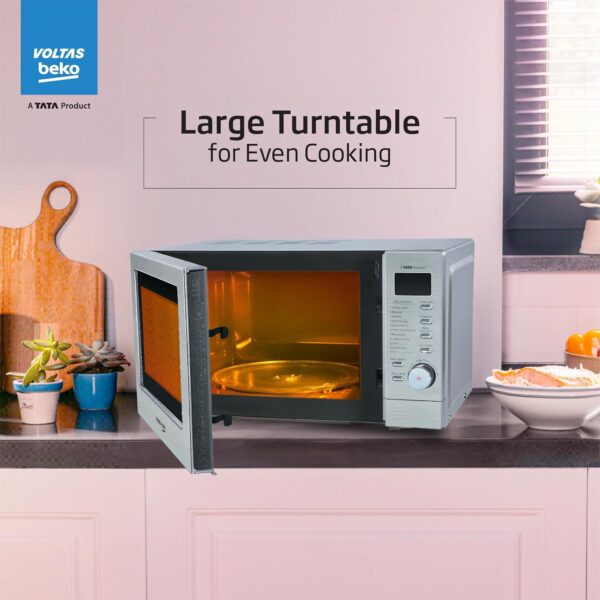 Voltas Beko 20 L Convection Microwave Oven, 10 power levels (MC20SD, Silver) - Image 2
