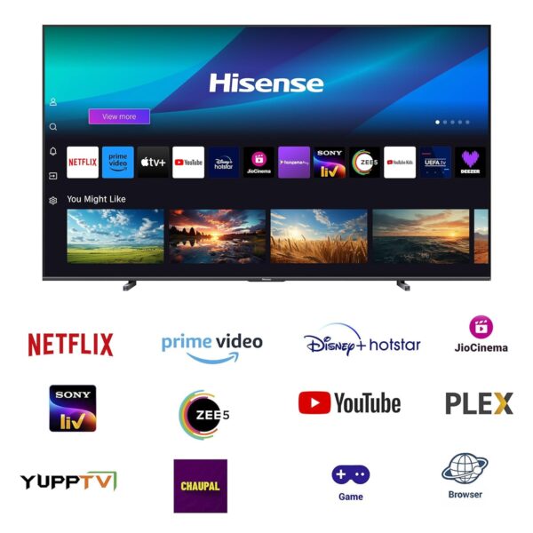 Hisense 254 cm (100 inches) Q7N Series 4K Ultra HD Smart QLED TV 100Q7N (Dark Grey) - Image 3