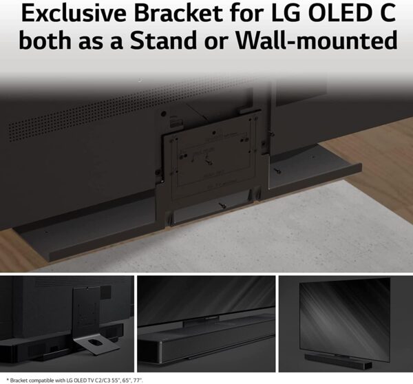 LG SC9S 400W 3.1.3 Channel Dolby Atmos, Triple Up-Firing Speaker, Wow Synergy, OLED C Matching Bracket Soundbar with HDMI, Wi-Fi & Bluetooth Connectivity (Black) - Image 3