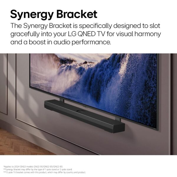 LG SQ75TR, 600W, 5.1.1Ch Home Theater Soundbar with Dolby Atmos, Center Up-Firing Speaker, AI Sound Pro, Wow Synergy, Wireless Subwoofer, Rear Speaker Inbuilt Receiver, QNED Matching Bracket Inside - Image 3
