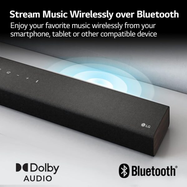 LG Soundbar S40Q, 300W Dolby Digital Soundbar for TV with Subwoofer, 2.1Ch Home Theatre System, Deep Bass, Bluetooth, HDMI - Image 4
