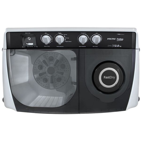 Voltas Beko 12 Kg Top Load Semi Automatic Washing Machine (Gray) Wtt120Agrt/Hb - Image 4