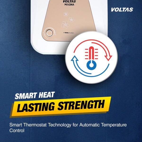 Voltas Magna 15 L 5 Star Vertical Mounting 2000W Water Heater (Copper, 2023 Model, Magna 155SPBWT, White) - Image 4