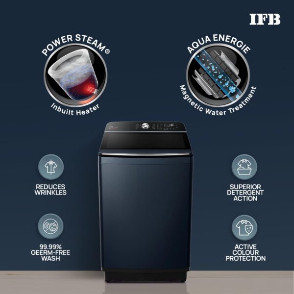 IFB 11 Kg 5 Star with DeepClean® Technology, AI Powered, Fully Automatic Top Load Washing Machine (2025 Model, TL111RB2SN, PowerSteam®, Inbuilt Heater, 5D Wash, Aqua Energie, Royal Blue) - Image 5