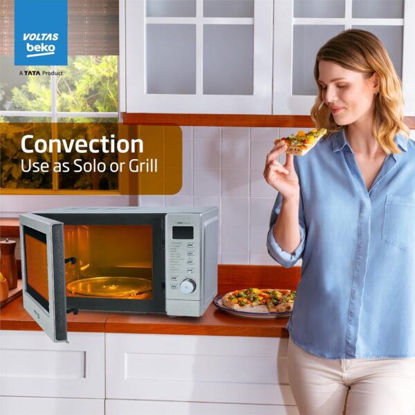 Voltas Beko 20 L Convection Microwave Oven, 10 power levels (MC20SD, Silver) - Image 5