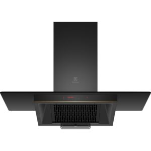 Electrolux 90cm Straight Glass Chimney for up to 180 sqft Kitchen, AutoClean, UltimateTaste 500, Black, ECC9681G