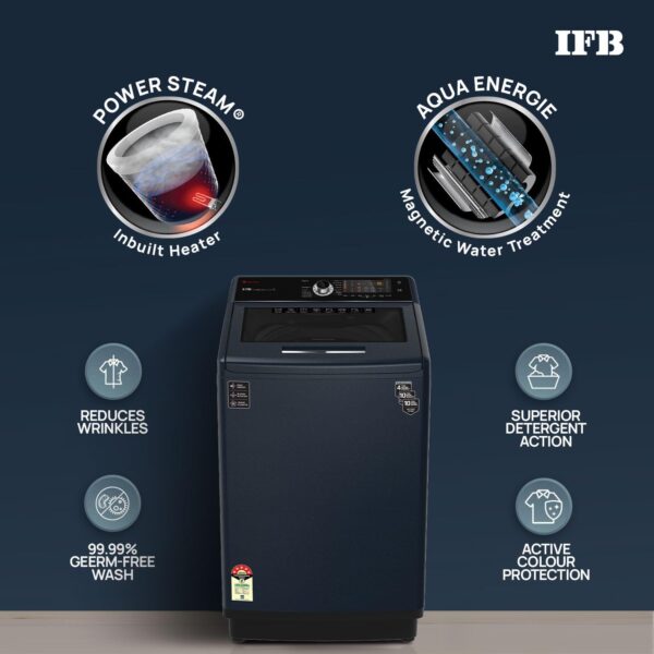 IFB 10 Kg 5 Star AI Powered Fully Automatic Top Load Washing Machine (TL S4RBS 10.0 Kg Aqua, Sparkle Silver, 2X Power Steam, 4 Years Comprehensive Warranty) - Image 6