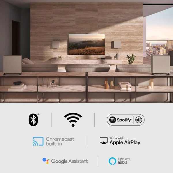 Sony Bravia Theatre Quad(HT-A9M2+ SA-SW3) Premium Home Theatre System with 360SSM,Multi Dimensional Sound with Wireless Subwoofer SW3 (IMAX,Dolby Atmos/DTSx,360RA,Voice Zoom3,Alexa & Google,8K/4K HDR),Grey - Image 6