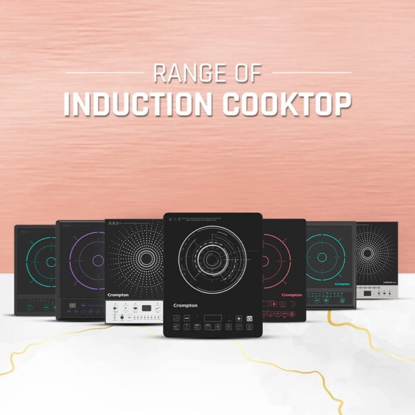 Crompton Instaserve 2000 W Induction Cooktop with 11 Feather Touch Buttons | 8 One touch Cook Menus | Overvoltage Shield Protection - Image 6