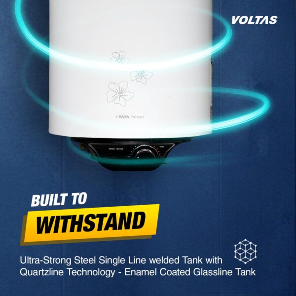 Voltas AquaM 15 L 5 Star Vertical Mounting 2000W Water Heater (Copper, 2023 Model, Aqua M 155VMBWT, White) - Image 6