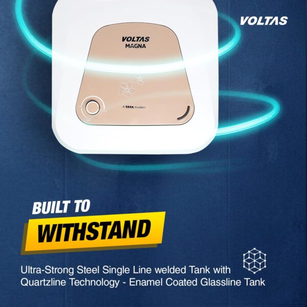 Voltas Magna 15 L 5 Star Vertical Mounting 2000W Water Heater (Copper, 2023 Model, Magna 155SPBWT, White) - Image 6