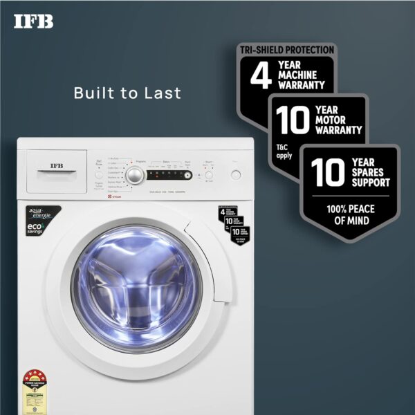 IFB 7 Kg 5 Star Front Load Washing Machine Aqua Conserve (DIVA AQUA VSS 7010, White, In-built Heater, 4 years Comprehensive Warranty) - Image 3