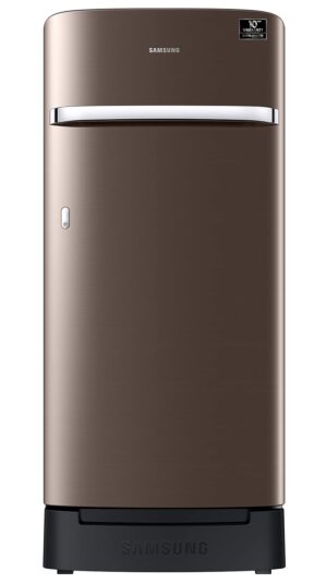 Samsung 189L 5 Star Inverter Direct-Cool Single Door Refrigerator Appliance (RR21C2H25DX/HL,Luxe Brown) Base Stand Drawer
