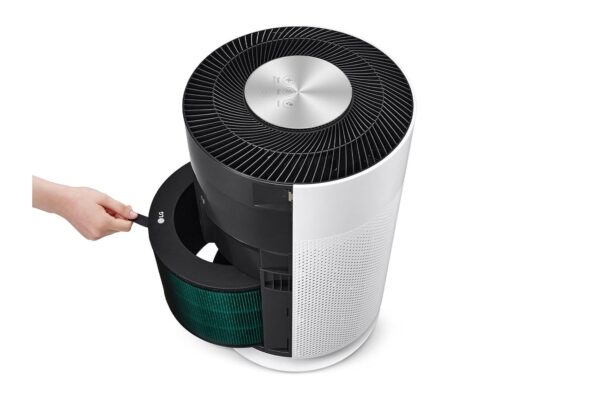 LG PuriCare 360˚ Air Purifier Hit, Multi-filtration System, Compact in Size, PM 1.0 Sensor & Indicator, Wi-Fi Enabled, H13 Filter (AS60GHWG0, White) - Image 3