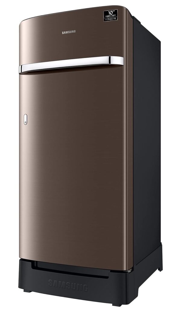 Samsung 189L 5 Star Inverter Direct-Cool Single Door Refrigerator Appliance (RR21C2H25DX/HL,Luxe Brown) Base Stand Drawer - Image 3