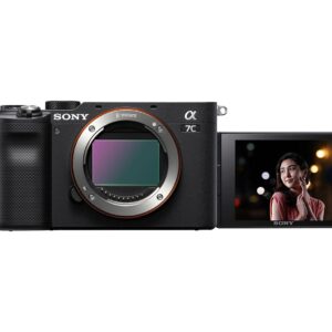 Sony Alpha ILCE-7C Compact Full Frame Camera | 4K with Flip Screen, Light Weight | Real time Tracking | Content Creation - Black