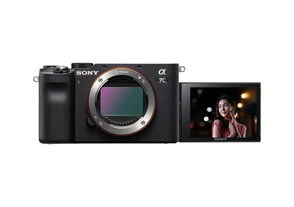 Sony Alpha ILCE-7C Compact Full Frame Camera | 4K with Flip Screen, Light Weight | Real time Tracking | Content Creation - Black