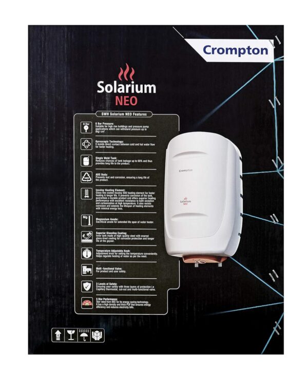 Crompton Solarium Neo 25-L 5 Star Rated Storage Water Heater with Advanced 3 Level Safety (Ivory), Standard - Image 7