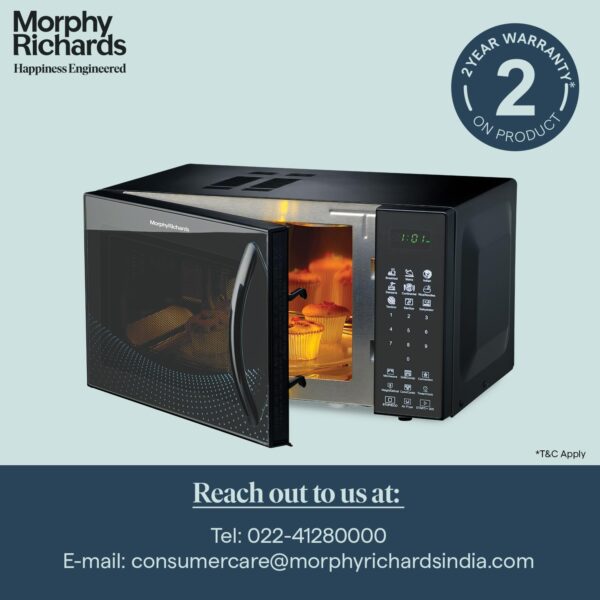 Morphy Richards Air 23Cgad Convection Microwave Oven for Kitchen, with in-Built Air Fryer & Dehydrator|23 Litre with 220 Autocook Menu,Black - Image 7