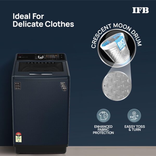 IFB 10 Kg 5 Star AI Powered Fully Automatic Top Load Washing Machine (TL S4RBS 10.0 Kg Aqua, Sparkle Silver, 2X Power Steam, 4 Years Comprehensive Warranty) - Image 7