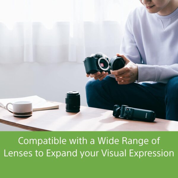 Sony Alpha ZV-E10 24.2 Mega Pixel Interchangeable-Lens Mirrorless vlog Camera, Made for Creators | APS-C Sensor |Advanced Autofocus | Clear Audio & 4K Movie Recording (Body Only) – Black - Image 10