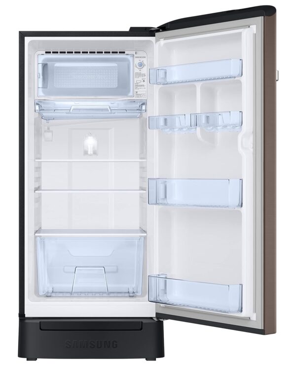 Samsung 189L 5 Star Inverter Direct-Cool Single Door Refrigerator Appliance (RR21C2H25DX/HL,Luxe Brown) Base Stand Drawer - Image 8