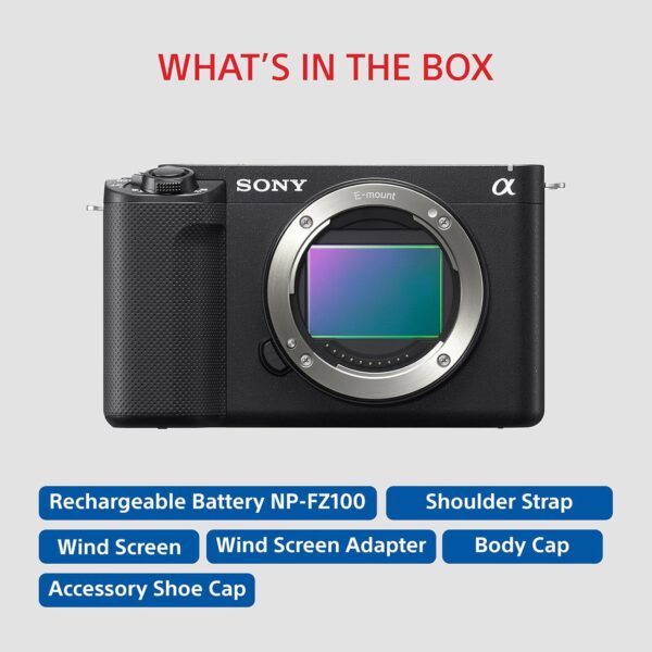 Sony Alpha ZV-E1 Full-Frame Interchangeable-Lens Mirrorless vlog Camera (Body Only)| Made for Creators | 12.1 MP | Artificial Intelligence Based Autofocus | 4K 120p Recording – Black - Image 5