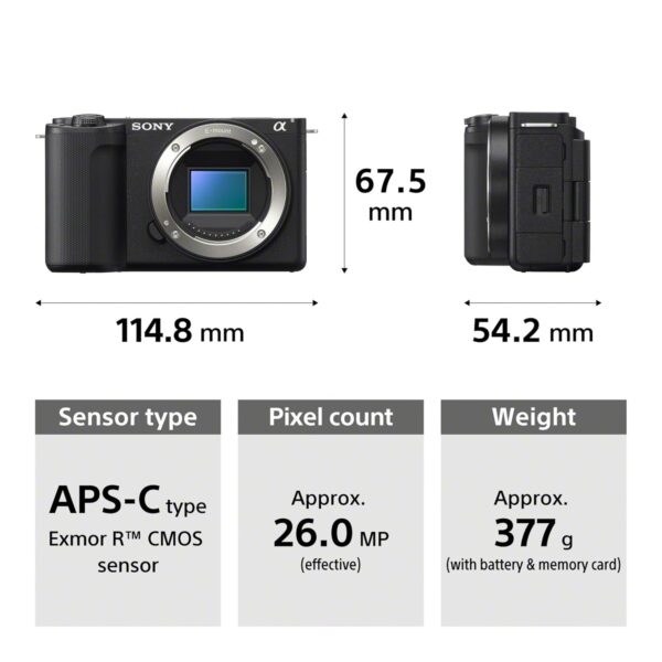 Sony Alpha ZV-E10M2 26 MP Interchangeable Lens Mirrorless Vlog Camera for Creators | APS-C Sensor | 4K 60p with 10bit 4:2:2 Recording - (Black) - Image 5