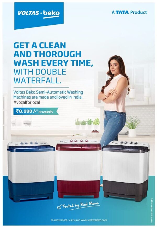 Voltas Beko 8 kg Semi-Automatic Top Loading Washing Machine (WTT80DGRT, Gray) 2020 - Image 8