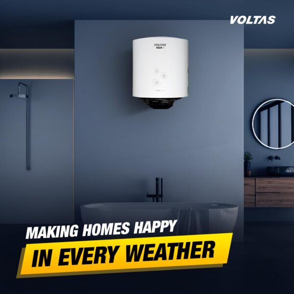 Voltas AquaM 15 L 5 Star Vertical Mounting 2000W Water Heater (Copper, 2023 Model, Aqua M 155VMBWT, White) - Image 8