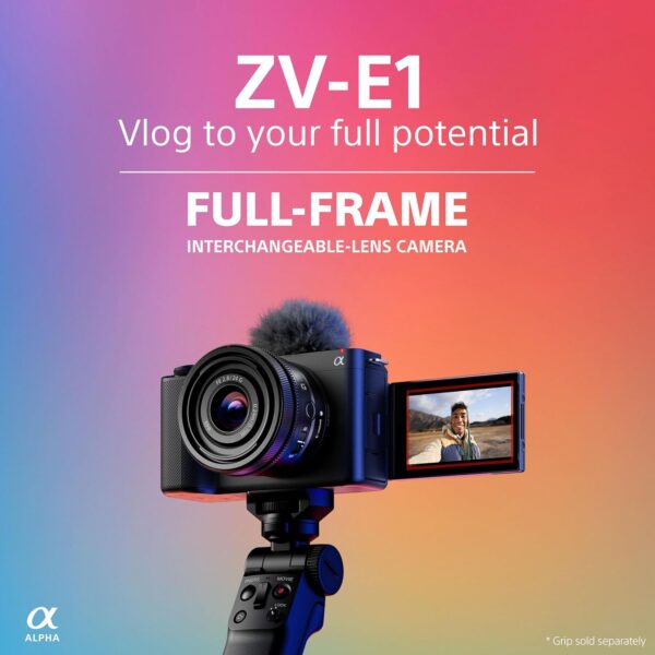 Sony Alpha ZV-E1 Full-Frame Interchangeable-Lens Mirrorless vlog Camera (Body Only)| Made for Creators | 12.1 MP | Artificial Intelligence Based Autofocus | 4K 120p Recording – Black - Image 13
