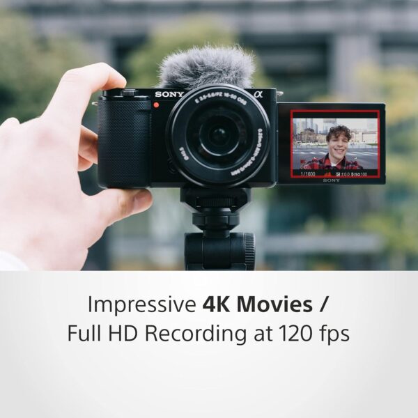 Sony Alpha ZV-E10 24.2 Mega Pixel Interchangeable-Lens Mirrorless vlog Camera, Made for Creators | APS-C Sensor |Advanced Autofocus | Clear Audio & 4K Movie Recording (Body Only) – Black - Image 9
