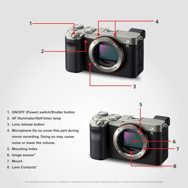 Sony Alpha ILCE-7C Compact Full Frame Camera | 4K with Flip Screen, Light Weight | Real time Tracking |Content Creation - Silver - Image 12