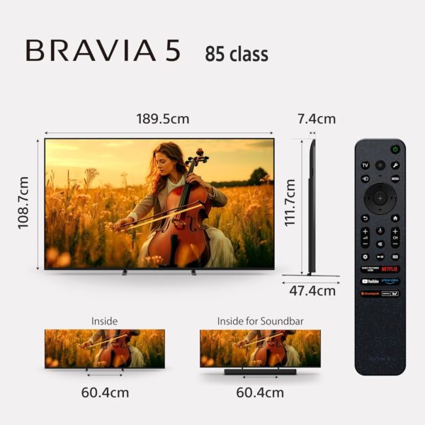 Sony 215 cm (85 inches) BRAVIA 5 Series 4K Ultra HD Smart Mini LED Google TV K-85XR55A - Image 11
