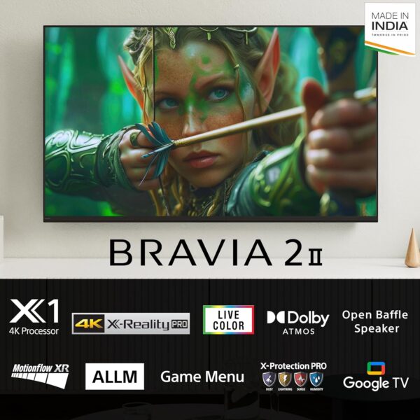 Sony 43 Inch 4K Ultra HD Smart LED Google TV – BRAVIA 2M2 Series (Model K-43S25M2) with Dolby Atmos, Google TV, Apple AirPlay 2, Alexa – 2025 Model - Image 13