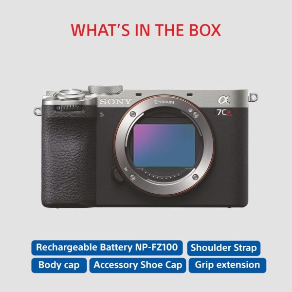 Sony Alpha ILCE-7CR Full-Frame Interchangeable-Lens Mirrorless Camera (Body Only) | Made for Creators | 61.0 MP | Artificial Intelligence Based Autofocus | 4K 60p Recording - Silver - Image 10