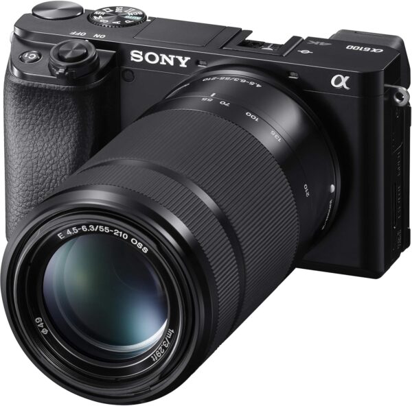 Sony New Alpha ILCE-6100X (Previously ILCE-6100Y) with Upgraded SELP1650 (Ver 2) Power Zoom Lens + SEL55210 Lens | 24.2 MP | APS-C Sensor | Fast Auto Focus | Tiltable LCD – Black - Image 13