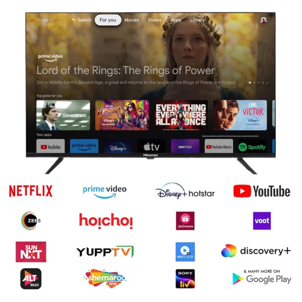 Hisense 108 cm (43 inches) E63N Series 4K Ultra HD Smart Google LED TV 43E63N - Image 3