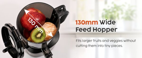 Glen Hopper Cold Press Juicer for Home, 200W, 108mm Large Feed, 0.8L Juice & 0.7L Pulp Cup, 2 Size Filter, Low Noise RMP, Fruit & Vegetable Slow Juicer Machine, Easy Clean - SA-4015HSJ - Image 9