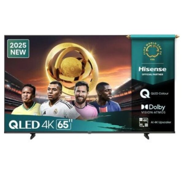 Hisense 65Q6Q 65-Inch QLED 4K Smart TV (Black) – VIDAA OS, Dolby Vision, HDR, Voice Control