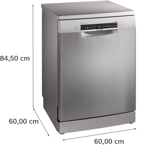Bosch 15 Place Series-6 Settings free-standing Dishwasher 60 cm Brushed steel anti-fingerprint,with Wi-Fi Dishwasher, (SMS6HMI00I, Silver) - Image 3