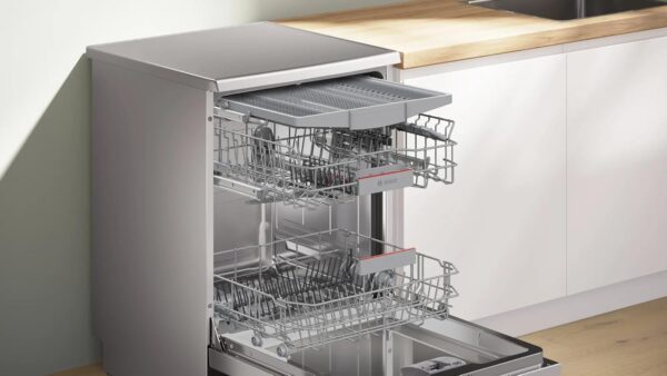 Bosch 15 Place Series-6 Settings free-standing Dishwasher 60 cm Brushed steel anti-fingerprint,with Wi-Fi Dishwasher, (SMS6HMI00I, Silver) - Image 4