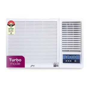 Godrej 1.5 Ton 5 Star, Turbo Mode, Smart Diagnosis, Pure Air Filter, Anti-Freeze Thermostat, Anti Corrosive Blue Fin Coating, Inverter Window AC (Copper, AC 1.5T WIC 18UTC5 WWA, White)