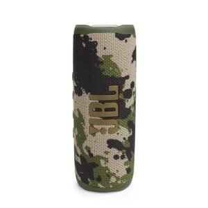 JBL FLIP6 Bluetooth Speaker, 2-Way Speaker Configuration, USB C Charging, IP67 Dustproof and Waterproof, Equipped with Passive Radiator, Portable Squad, JBLFLIP6SQUAD