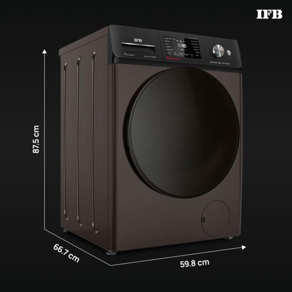 IFB 9/6/3 kg Fully Automatic Washer Dryer Refresher with Steam Refresh, AI Powered, 100% Dry Clothes, 9 Swirl Wash Mimic Handwashing, WiFi & Eco Inverter Motor (WDR Executive ZMN, Mocha) - Image 2