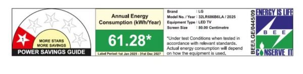 LG 80cm (32) Smart HD TV (LR686), α5 AI Processor Gen6, HDR10, HGiG Mode, Dynamic Tone Mapping, 2025 - Image 3